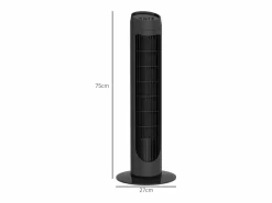 Aire Acondicionado, Ventilación | Ventilador de pedestal 3 velocidades, oscilación 70°, diseño compacto, 45 W, ABS, (31,5x31,5x117cm)