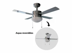 Aire Acondicionado, Ventilación * Ventilador de techo Cecotec EnergySilence Aero 450 50W 4 aspas reversibles /gris Blanco