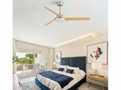 Ventilador de techo de 52 pulgadas - Con iluminación LED y control remoto - 3 aspas de ABS - para sala de estar < Outlet