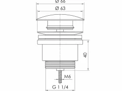 Tycner Cañería | Válvula Lavabo Clic Clac Universal