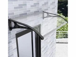 - Marquesina Puerta Exterior 150x80 cm – Policarbonato 2,7mm – Soportes Aluminio Antracita – Fácil Montaje – Tejadillo Protección Lluvia < Wasabi Outlet