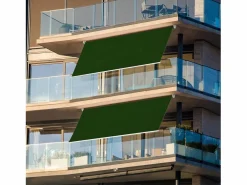 - Toldo Exterior Balcón 200x245cm – Soporte Techo/Pared – Anclaje Barandilla – Estructura Aluminio – Lona UV Poliéster – Manivela Manual – Completo < Wasabi Clearance