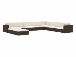 West Orange Reposapiés seccional con cojín 1 uds ratán sintético < Garden Furniture New