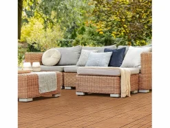 44x Baldosas de exterior de WPC, , 30 x 30 cm, marrón claro, 4 m² < ECD Germany Sale