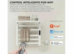 Yoevu - Toallero eléctrico Wi-Fi 100W , pantalla LCD táctil, contro WIFI y Alexa < New