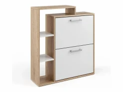 Vicco Zapatero|Mueble De Almacenaje * Zapatera abatible /sonoma 24.5x80x90 orlando Blanco