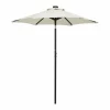 Zerdal Sombrilla de jardín con luces LED aluminio arena 200x211 cm < Garden Furniture New