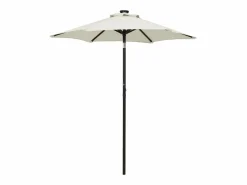 Zerdal Sombrilla de jardín con luces LED aluminio arena 200x211 cm < Garden Furniture New