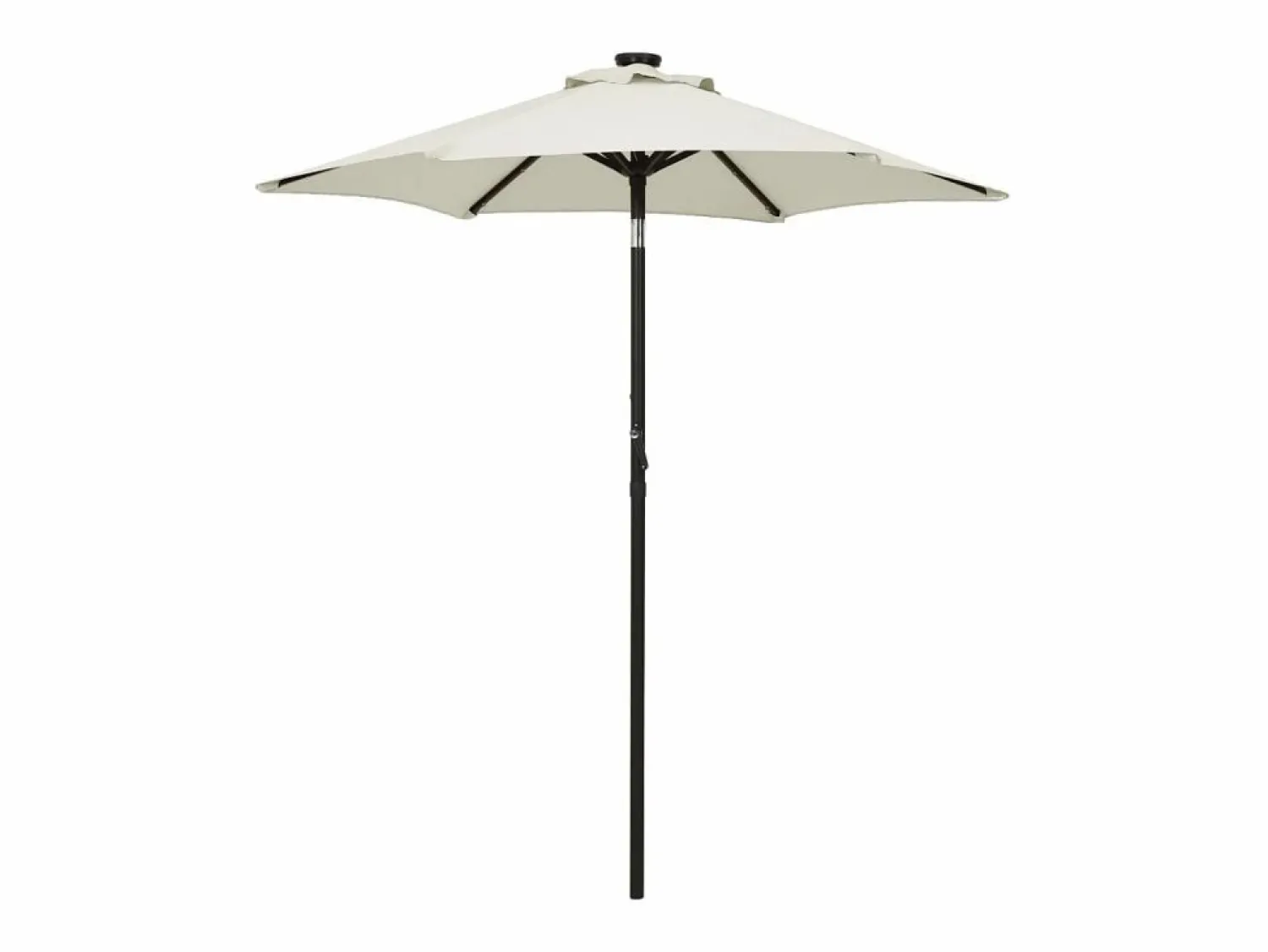 Zerdal Sombrilla de jardín con luces LED aluminio arena 200x211 cm < Garden Furniture New