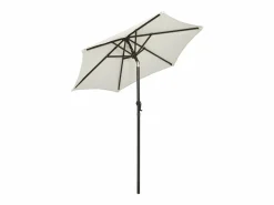 Zerdal Sombrilla de jardín con luces LED aluminio arena 200x211 cm < Garden Furniture New