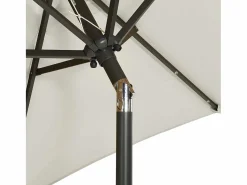 Zerdal Sombrilla de jardín con luces LED aluminio arena 200x211 cm < Garden Furniture New